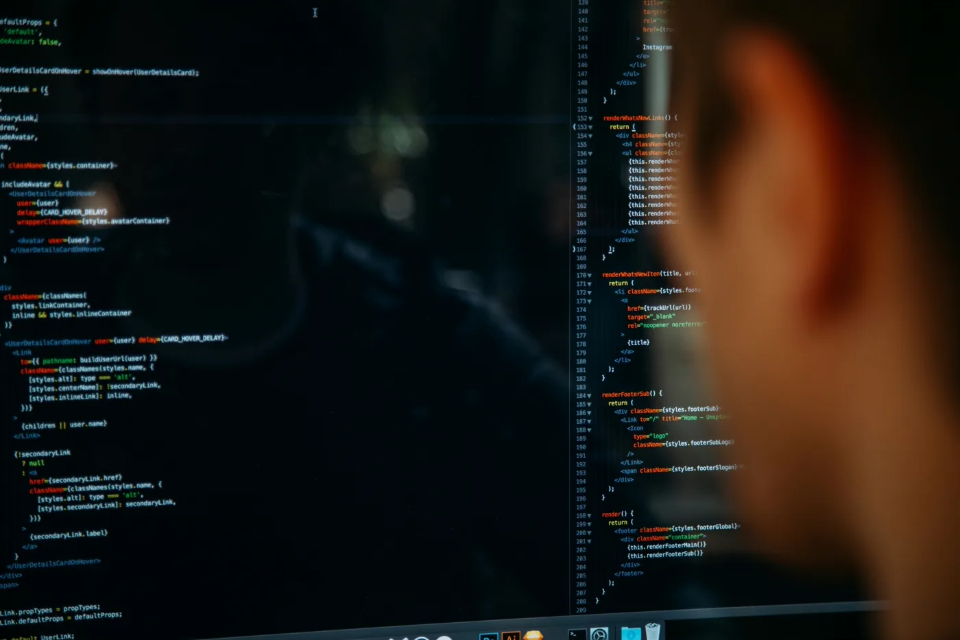 Developer focused and confident while resolving a storefront bug