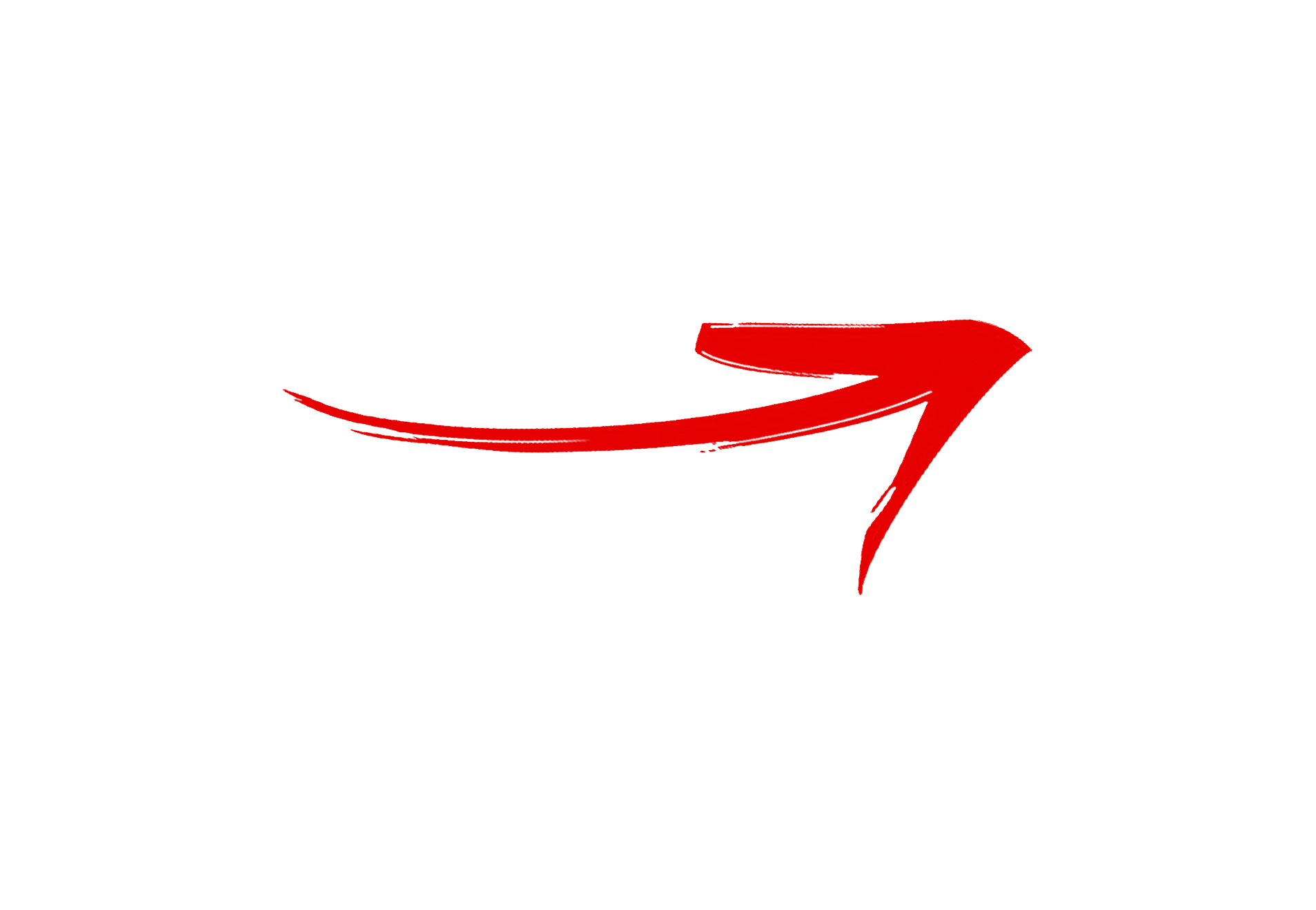 Curved red arrow overlay element pointing at a focal point